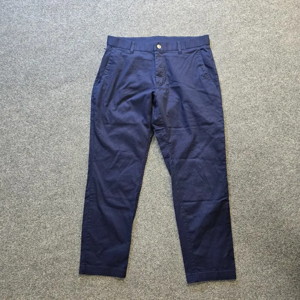 Fabletics Pants Mens Size 32x30 Blue Nylon Performance Commuter Classic Career